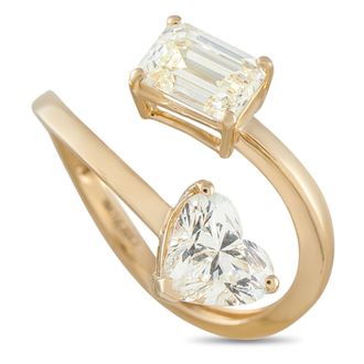 Luxury Bazaar 18K Yellow Gold 2.0ct Diamond Bypass Ring MF20-051426
