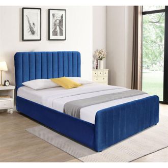 Kosy Koala Ottoman Gas Lift Up Storage Bed 3ft Single Blue Velvet Bed Bed Bedroom Furniture