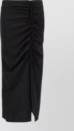 Ganni bow detail midi skirt