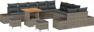 vidaXL Vidaxl - Garden Sofa Set 13 pcs Light Grey, Dark Grey 80 x 80 x 71 cm