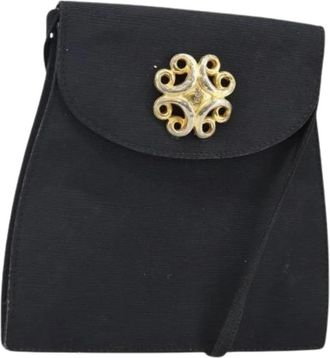 Saint Laurent Pre-owned Canvas Crossbody Tas - Dames - Vintage Schoudertas - Zwart - ONE Size - Vintage