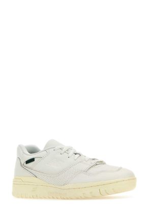 New Balance Mens White Leather 550 Sneakers Seasalt