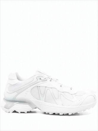 Salomon White Textile Sneakers With Rugged Sole