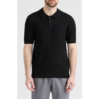 Hunter Gavel Polo Sweater in Black at Nordstrom Rack, Size X-Large
