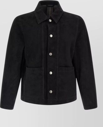 Giorgio Brato suede leather shirt jacket