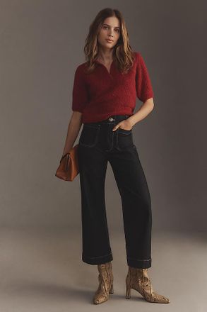 Maeve The Colette Crop Wide-Leg Jeans by Maeve