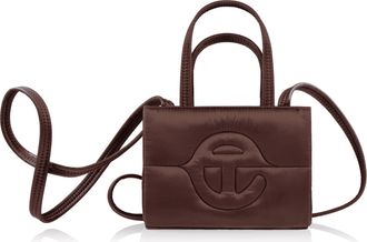 Telfar Small Puff Shopper, Chocolate, S
