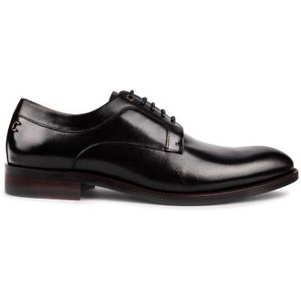 Simon Carter Mens Tawny Owl Derby Shoes - Black Leather - Size UK 11.5