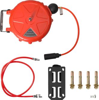 OEM Carrete Para Manguera De Aire, Retr&aacute;ctil Autom&aacute;tico, De Montaje En Pared, Rojo