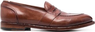 Officine Creative Temple leather Penny loafers - men - Calf Leather/Calf Leather/Horse Leather - 43 - Brown