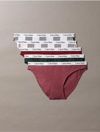 Calvin Klein Womens Carousel Cotton Stretch 5-Pack Bikini - Multi - XL