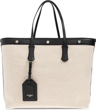 Dolce & Gabbana Shopper tas - Heren - Shoppers - Beige - ONE Size - Leer - Tassen
