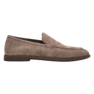 Estro & Luminara Loafers, male, Beige, Size: 11 US Slim Velour Loafers
