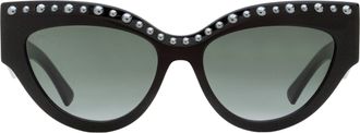 Jimmy Choo London Pearl-Embellished Cat-Eye Sunglasses - Black