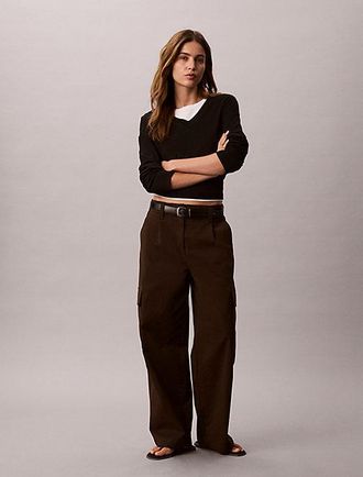 Calvin Klein Pantal&oacute;n cargo de algod&oacute;n el&aacute;stico