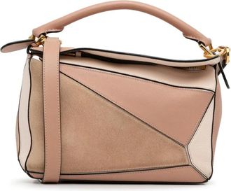 Loewe Pre-owned Small Tricolor Puzzle Bag - Dames - Pre-owned - Bruin - Maat: ONE Size Leer