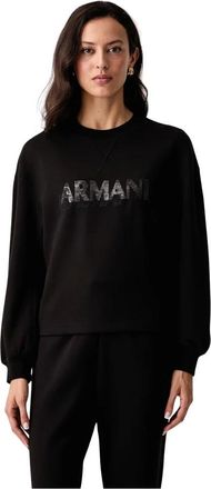 A|X Armani Exchange Sudadera de Viscosa - Sweatshirts & Hoodies - Mujer - Negro - XS