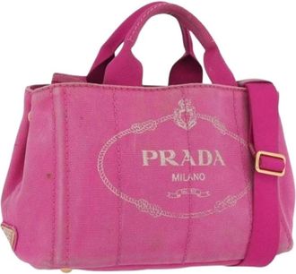 Prada Pre-owned Tote Bags, female, Pink, Size: ONE SIZE Pre-owned Vintage Tote Bag