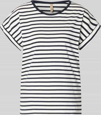 Soyaconcept T-Shirt mit Rundhalsausschnitt Modell RINA in Marine, Gr&ouml;&szlig;e XXL