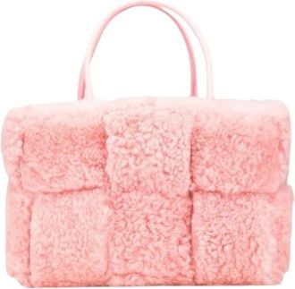 Bottega Veneta Pre-owned Handbags, female, Pink, Size: ONE SIZE Pre-owned Fabric Handbag