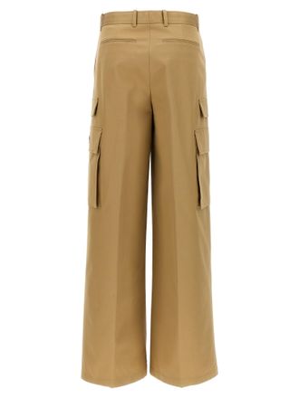 Versace Cotton Gabardine Cargo Pants - Beige