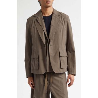sacai Cotton Typewriter Sport Coat in Taupe at Nordstrom, Size 2