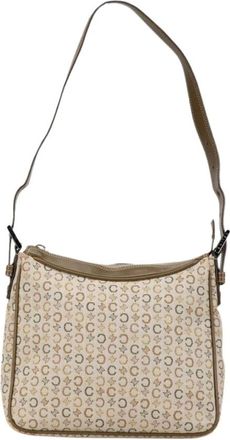 Celine Pre-owned C Macadam Canvas Shoulder Bag - Dames - Vintage Schoudertas - Bruin - ONE Size - Leer - Vintage
