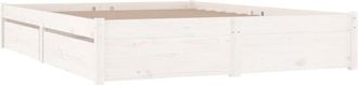 vidaXL 3103509 Bed Frame without Mattress with Drawers White 120x200 cm (814945+815000) Vidaxl