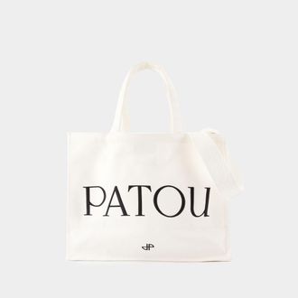 Jean Patou Grote boodschappentas - PATOU - Katoen - Wit