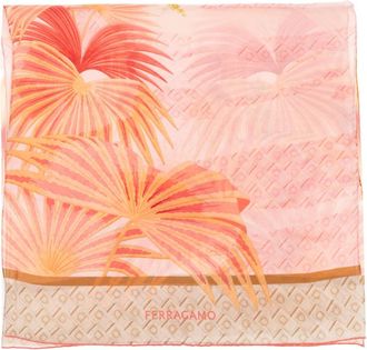 Ferragamo Zijden sjaal met print - Dames - Zijden sjaals - Roze - ONE Size - Accessoires
