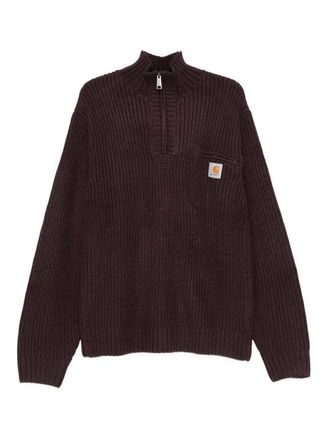 Carhartt Work in Progress Brown Mock-Neck Sweater