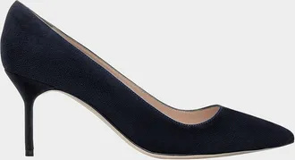Manolo Blahnik BB 70mm Suede Stiletto Pumps