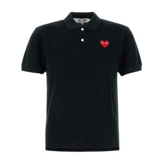 Comme Des Gar&ccedil;ons Polo Shirts, male, Black, Size: 2XL Piquet Polo Shirt