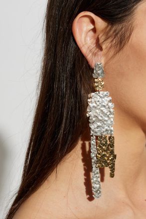 Isabel Marant Asymmetric Earrings, Womens, Silver