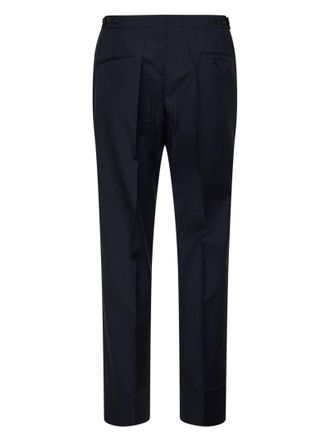 Prada Mens Blue Wool And Mohair Tailored Trousers Virgin