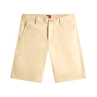 Tommy Jeans Korte Broeken, Heren, Beige, W31, Katoen, Scanton Twill Slim Chino Shorts