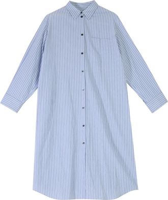 Paul Smith Chemisier Righe - Dames - Shirt Kleedjes - Blauw - L - Katoen - Kleedjes