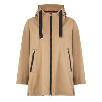 Herno Light Jacket with Hood and Zipper - female - Herno - Light Jackets - Beige - M - Jackets