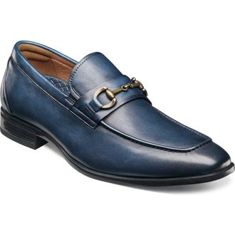 Florsheim Zaffiro Mock Toe Bit Loafer in Navy at Nordstrom, Size 10.5
