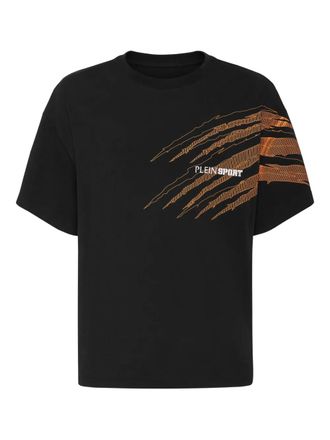 Plein Sport scratch-print T-shirt - Black