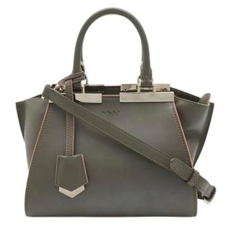 Fendi Pre-owned Vintage Schoudertas - Dames - Pre-owned - Grijs - Maat: ONE Size Leer