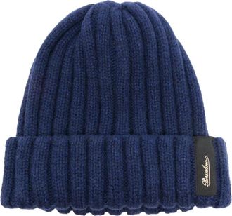 Borsalino Hill Beanie Cashmere - Dames - Hoeden - Blauw - ONE Size - Kasjmier - Accessoires