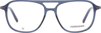 Ferragamo Demo Pilot Mens Eyeglasses SF3006 432 56
