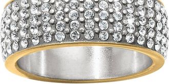 Brighton Womens Meridian Two Tone Ring In Silver/ Gold