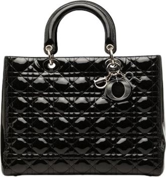 Dior Pre-owned Lady Dior Handbag - Dames - Vintage Handtas - Zwart - ONE Size - Leer - Vintage