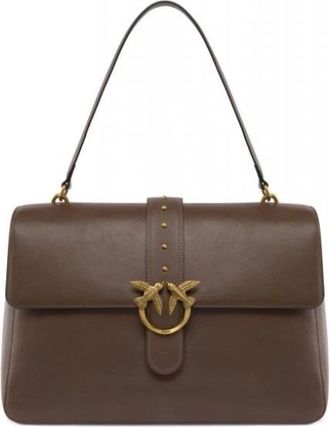 Pinko Mini Double Bag - Dames - Schoudertassen - Bruin - ONE Size - Katoen - Tassen