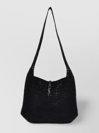 Saint Laurent le 5 &agrave; 7 medium raffia tote bag