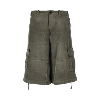 Fendi Cotton bermuda shorts with jacquard motif Woman 38