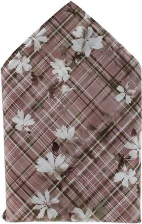 Ascentix Floral and Plaid Cotton Handkerchief in Grey/white/and Black at Nordstrom