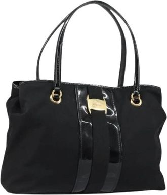 Ferragamo Pre-owned Nylon Handtas - Dames - Vintage Handtas - Zwart - ONE Size - Nylon - Vintage